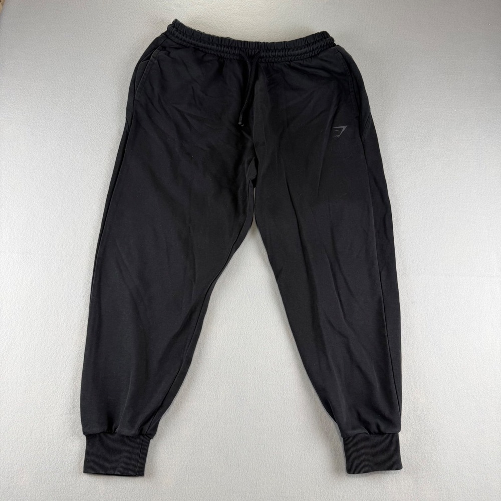 Gymshark Mens Black Joggers Sweatpants Tapered Athletic Pants Large L